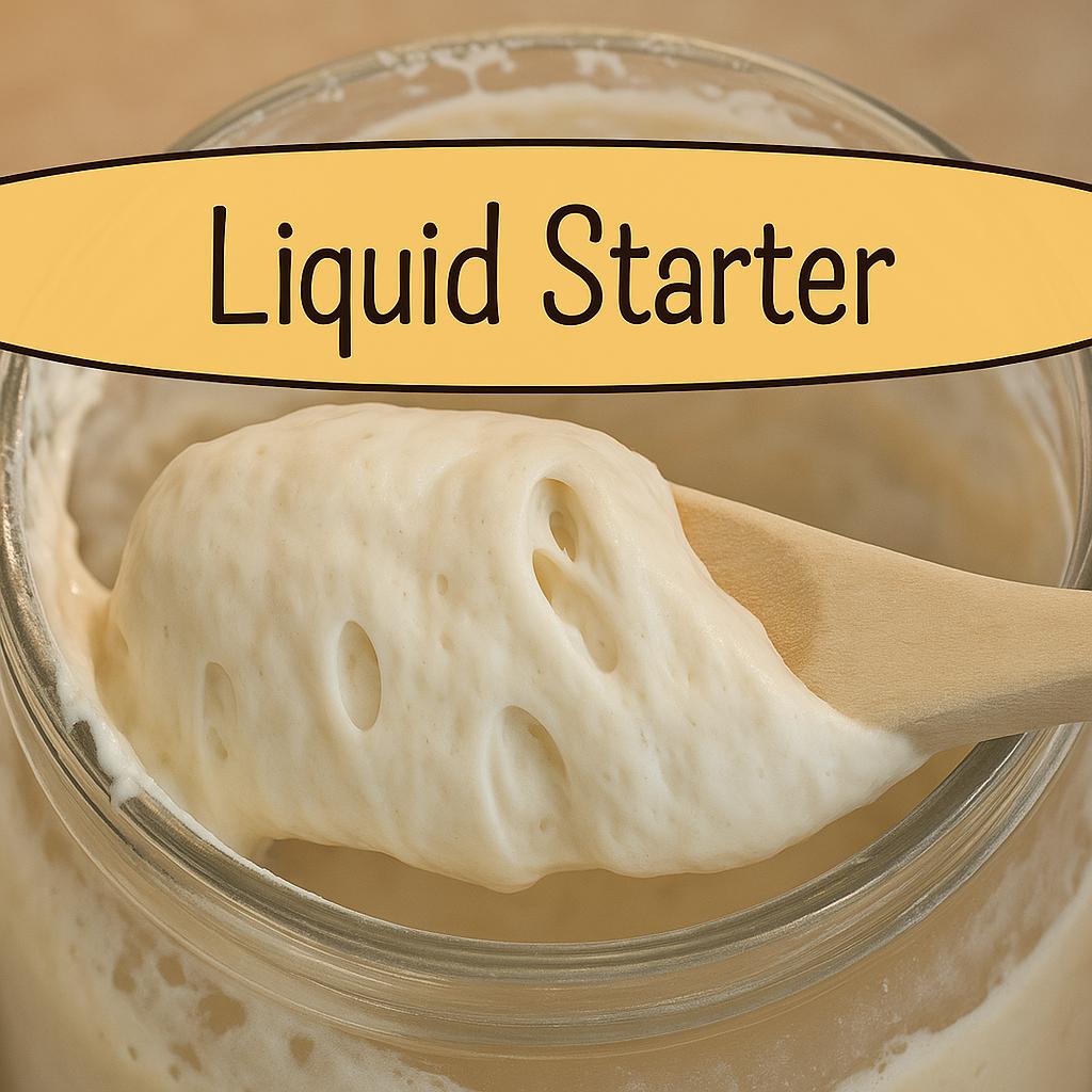 Fresh Liquid Sourdough Starter – Heritage Yeast in Glass Jar – Organic Live Active Culture for Artisan Bread