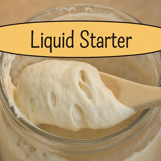 Fresh Liquid Sourdough Starter – Heritage Yeast in Glass Jar – Organic Live Active Culture for Artisan Bread